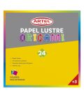 BLOCK PAPEL LUSTRE 24 HOJAS 12 COL 16X16