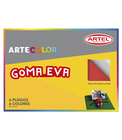 ARTECOLOR GOMA EVA 6 PLIEGOS / COLORS