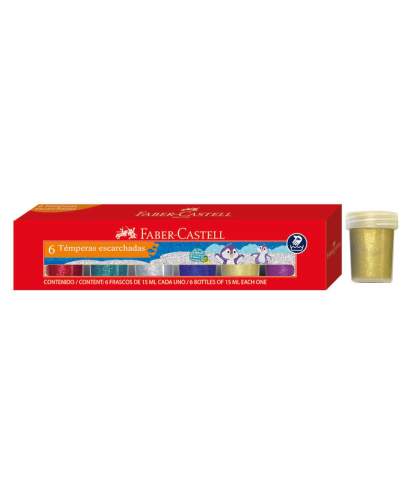 Tempera escarchada x6 15ml