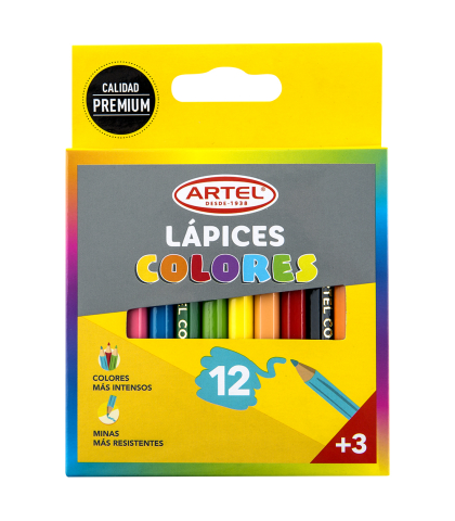 EST 12 LAPIZ COLOR ARTEL CORTOS