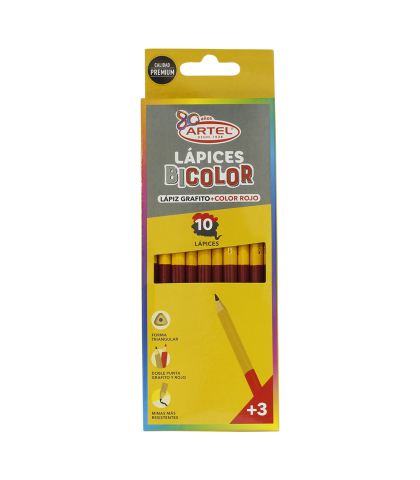 LAPIZ BICOLOR 2HB/ROJO ARTEL