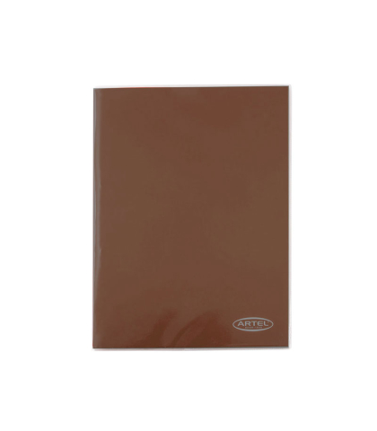CARPETA ARTEL CON GUSANO CAFÉ