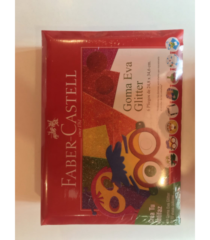 Estuche Goma Eva Glitter
