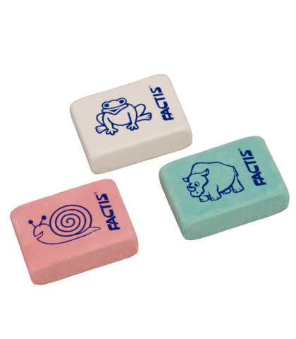 GOMA FACTIS DE MIGA, COLORES Y DISEÑOS