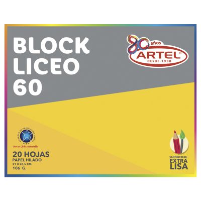 Block liceo 60 20 hojas
