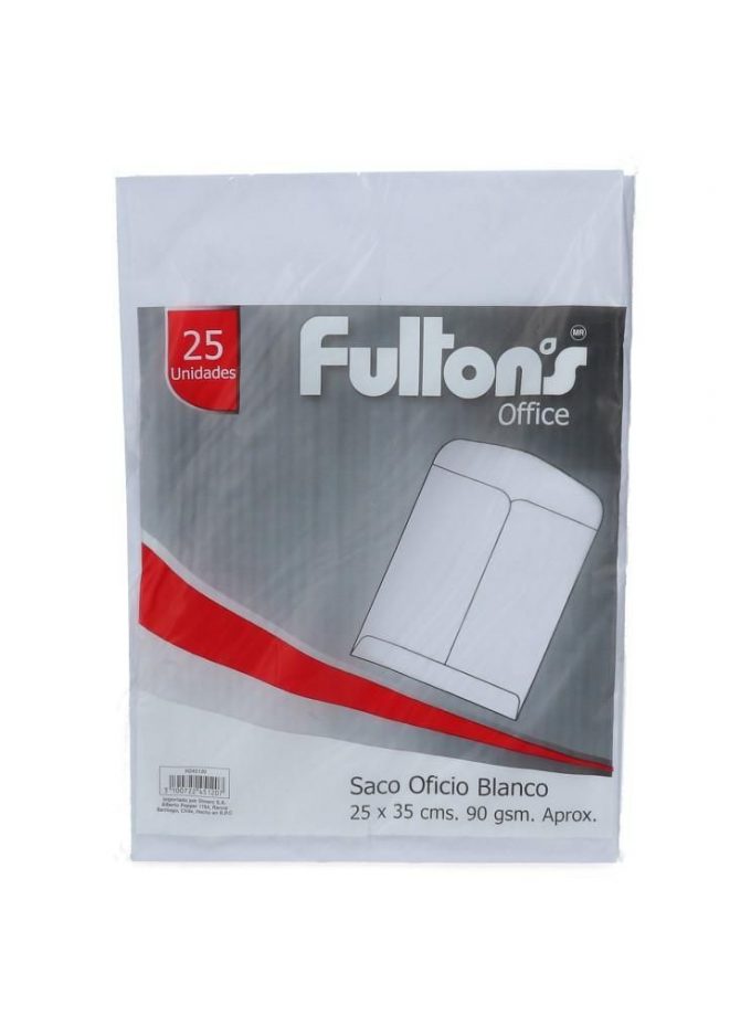 SOBRE SACO OFICIO BLANCO FULTONS